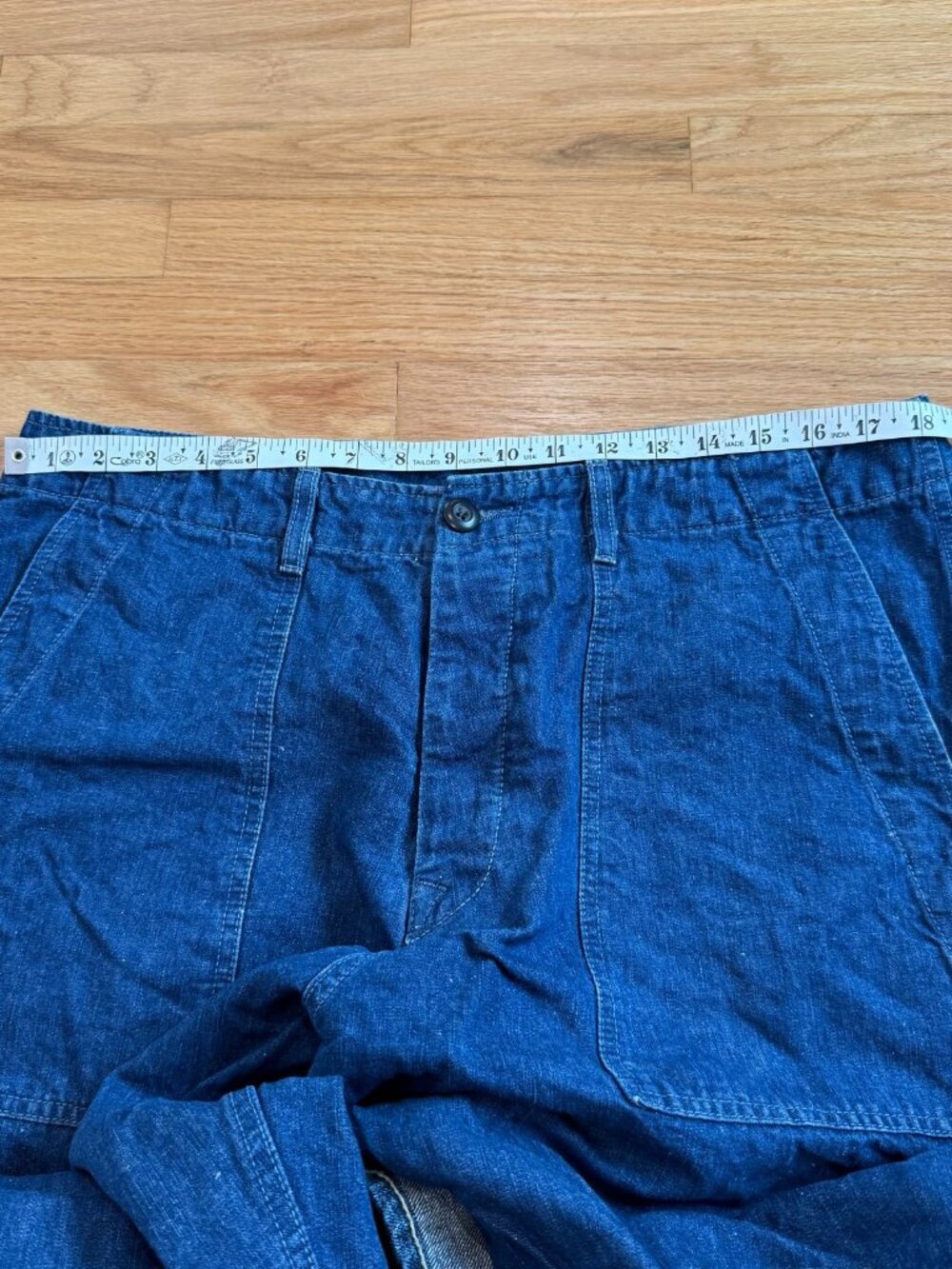 Imogene + Willie Linen & Cotton Blake Military Trouser Washed Indigo 36/31 - Picture 3 of 13